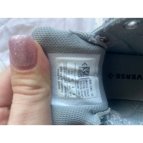 Converse All Star Gray size 8 boys - Picture 5 of 5